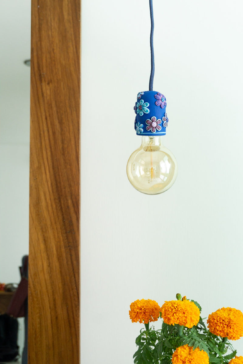 Handmade Blue Hanging Lamp Allende
